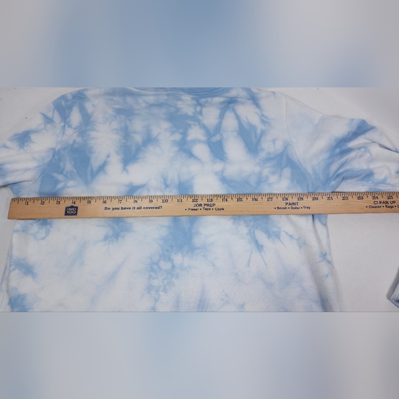 Nautica Women's Tie Dye Sky Theme Crew Neck Sweatshirt Size Large Blue / White - Picture 6 of 11